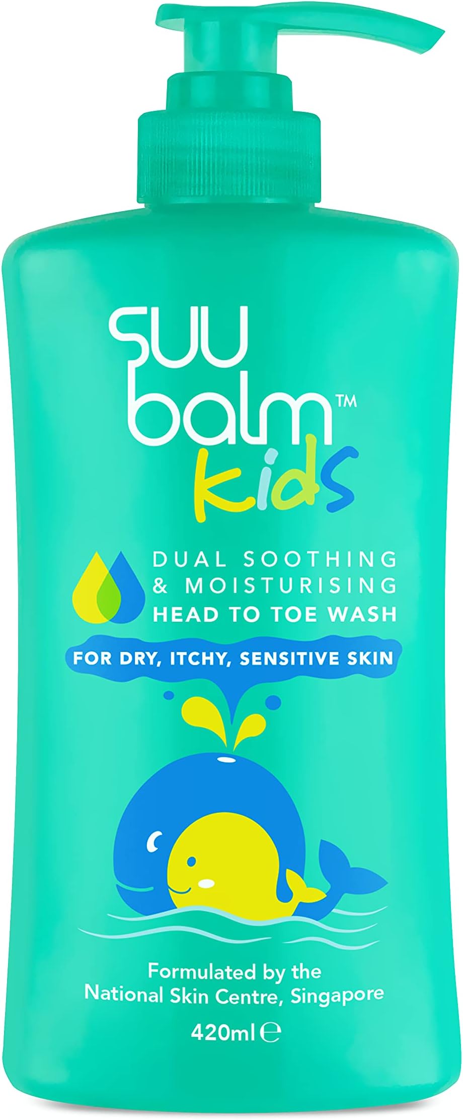 Kids - Soothing Moisturiser Cream Body Wash - Eczema, Psoriasis, Dry, Sensitive Skin Treatment (420ml)