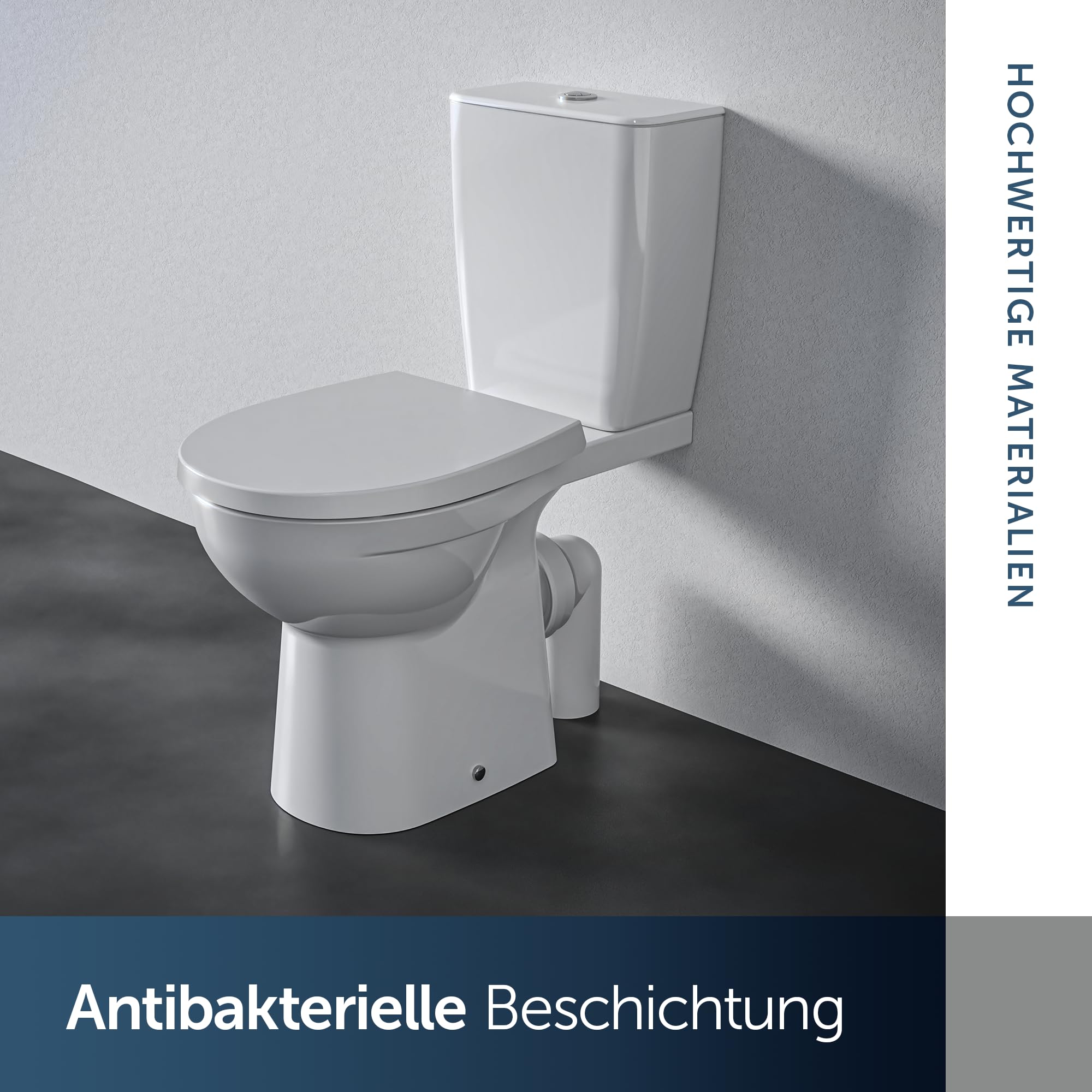 Ideal Standard Universal WC-Sitz mit Absenkautomatik (Softclose), Abnehmbarer Toilettensitz in ovaler Form für einfache Reinigung, Antibakteriell – Weiß (365x425x45 mm)