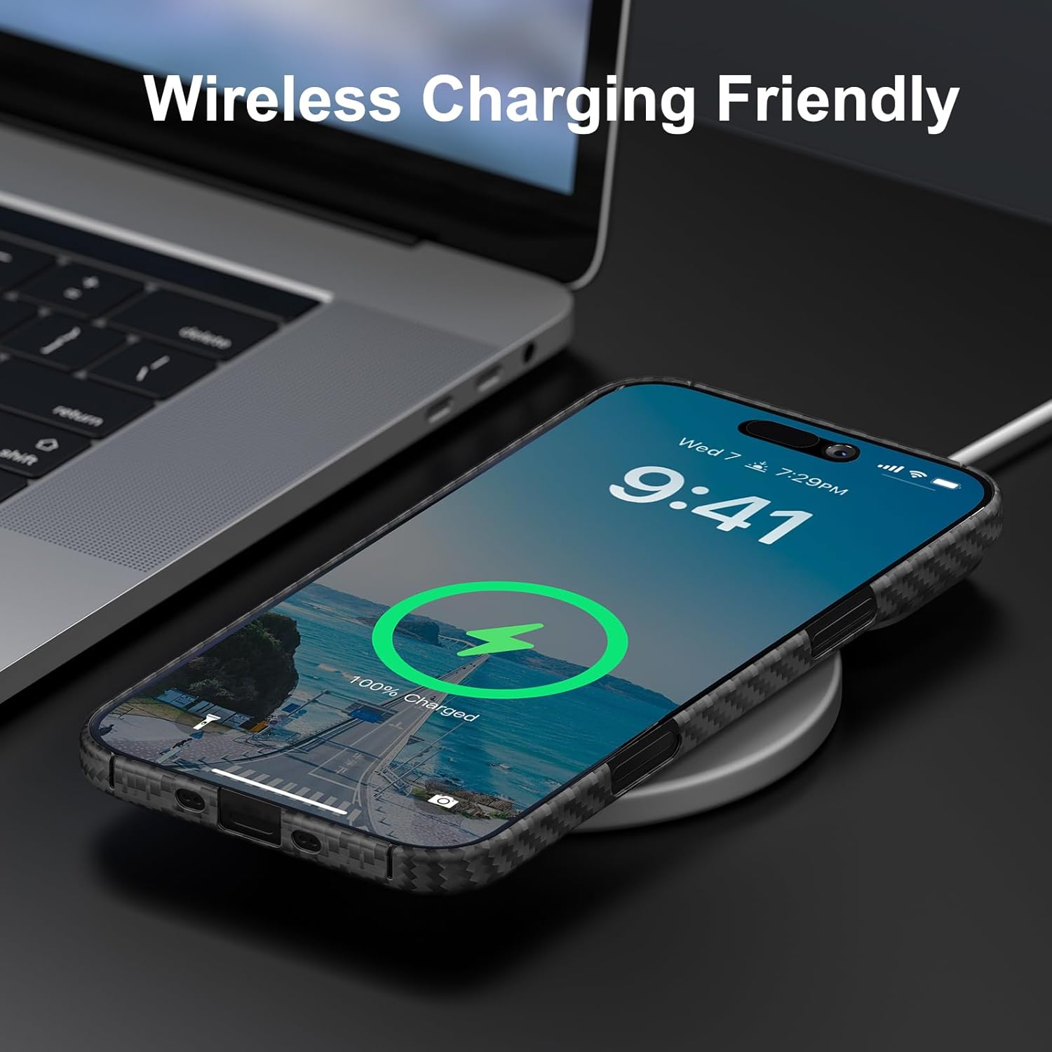 memumi Real Aramid Fiber for iPhone Air 2025 Case, [NO-case Feeling] Durable Sturdy Aramid Fiber with 0.5mm Slim Case for iPhone 17 Air Thin and Minimalist in Carbon Fiber Design, Grey Black - Image 6