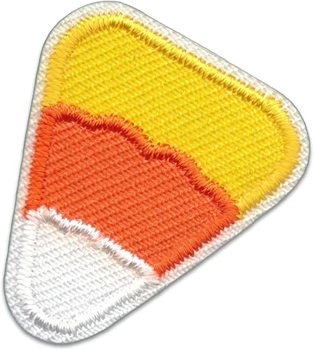 Miniatura 3 de Parches de maíz de caramelo (paquete de 5), apliques de parche para planchar de Halloween, espeluznantes para planchar, pegar o coser a ropa,