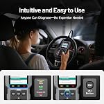 TOPDON AL500B OBD2 Scanner Battery Tester, 2 in 1 TOPDON Scanner, 10 OBD2 Diagnosis, 12V Battery Test, 12V/24V Battery Analyzer, Cranking Test, Charging Test, Automotive Scan Tool