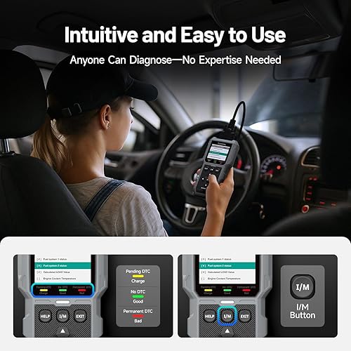 Miniatura 8 de TOPDON Probador de batería de escáner AL500B OBD2, lector de código 2 en 1, diagnóstico OBDII completo, pruebas de batería de 12 V y pruebas de