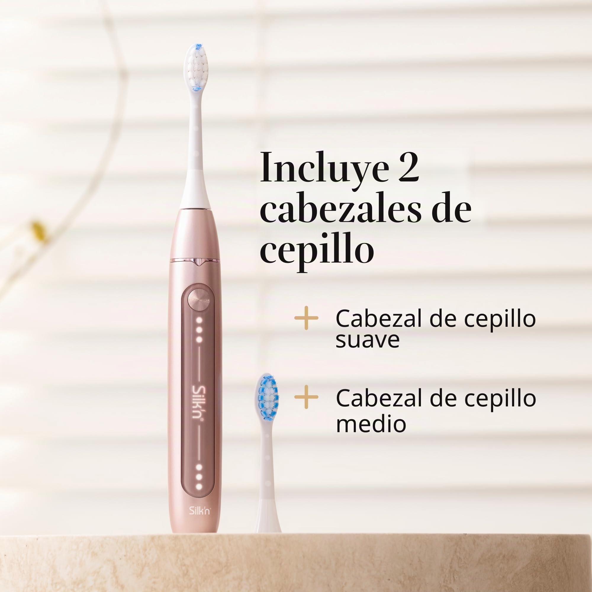 Silk'n - Cepillo de dientes sónico SonicYou con batería de 300 días, Oro rosa