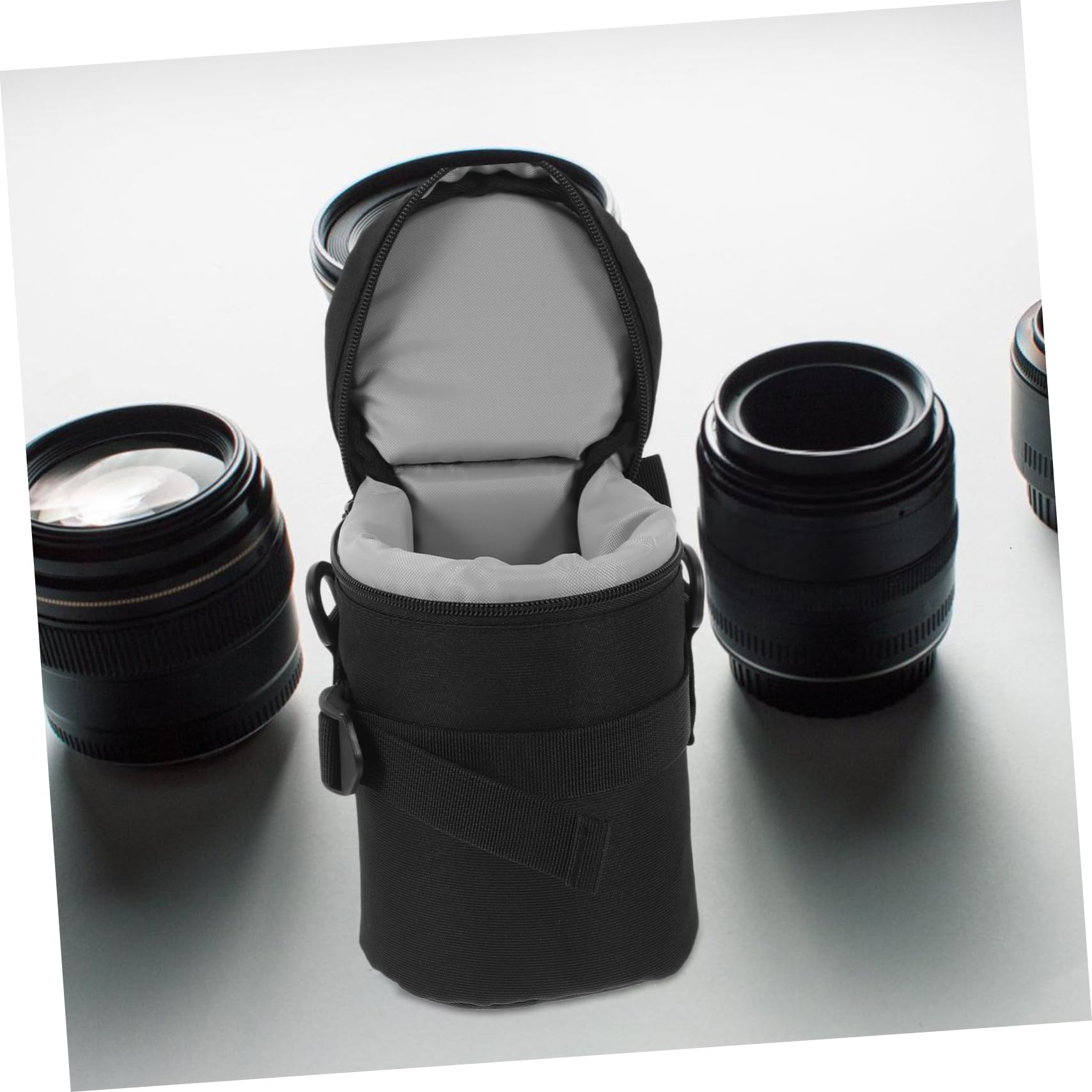 LAPYAPPE Water Resistant Camera Lens Case Portable Shockproof Lens Holder for Durable Storage Pouch for Photographers Compact Design for Easy Travel