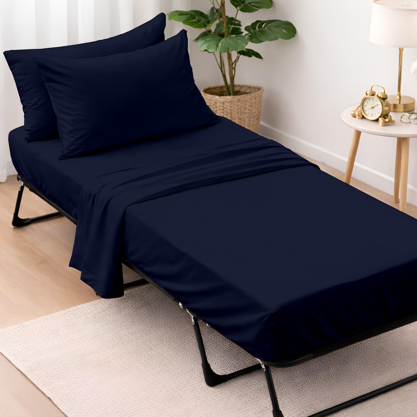 Ardenia Bedding - Juego de sábanas para Cuna (4 Piezas, 400 TC)
