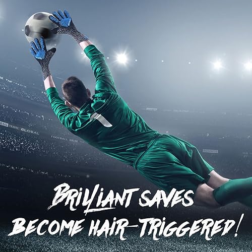 Miniatura 7 de WVVOU Guantes de portero de fútbol para jóvenes adultos, guantes de portero de alto rendimiento, guantes de fútbol transpirables de 0.18 + 0.118