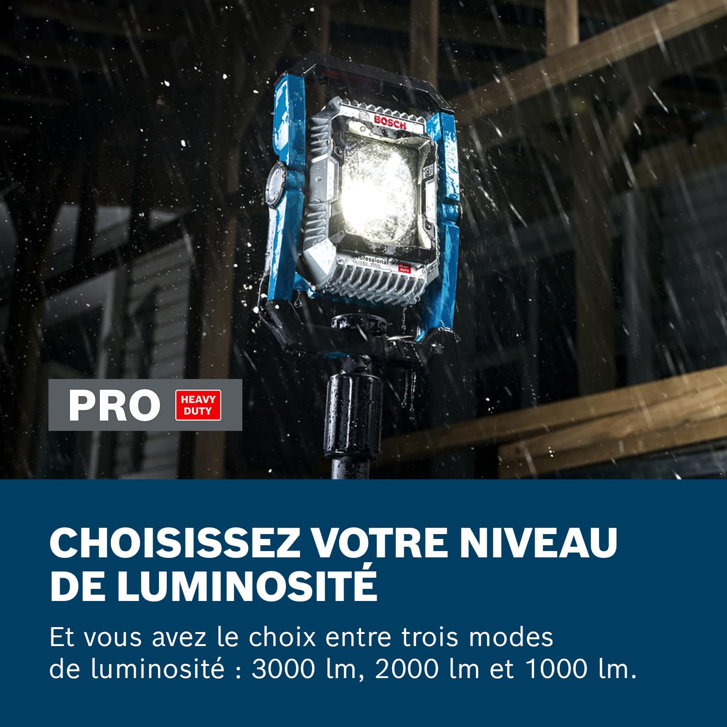 Bosch PRO 18V System Lampe sans-fil GLI18V-3000 (sans batterie)