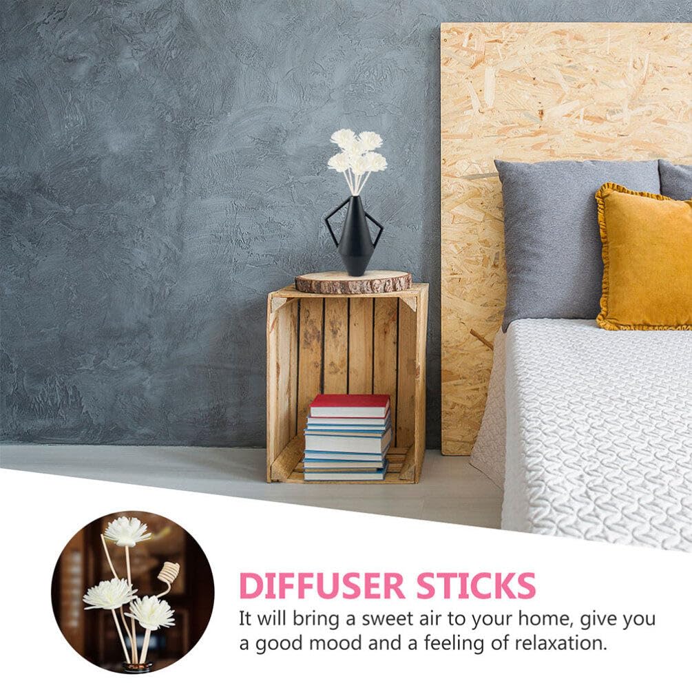 HOMSFOU 10pcs Aroma Sticks for Essential Oil Diffusers Decorative Rattan Flower Diffuser Sticks for Home Fragrance Wedding Aromatherapy and DIY Scenting