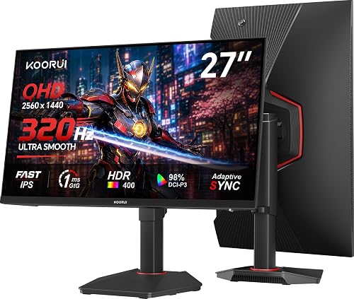 KOORUI Ecran PC Gamer 27 Pouces - écran WQHD PC, 240Hz, 1…