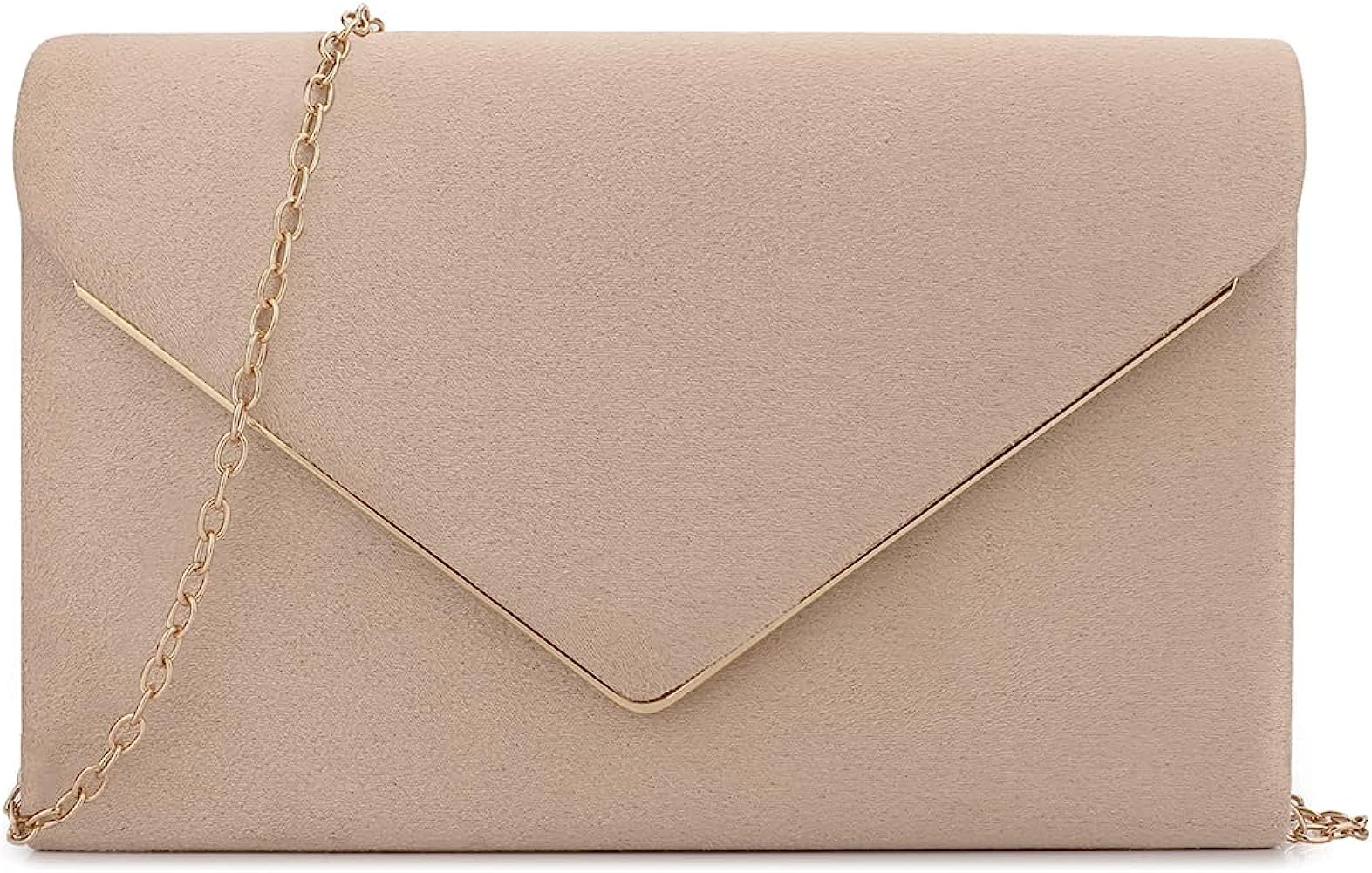 BBjinronjy Bolsos de noche para mujer, bolsos de mano para boda, fiesta, cóctel, graduación, bolso cruzado de gamuza sintética con cadena desmontable