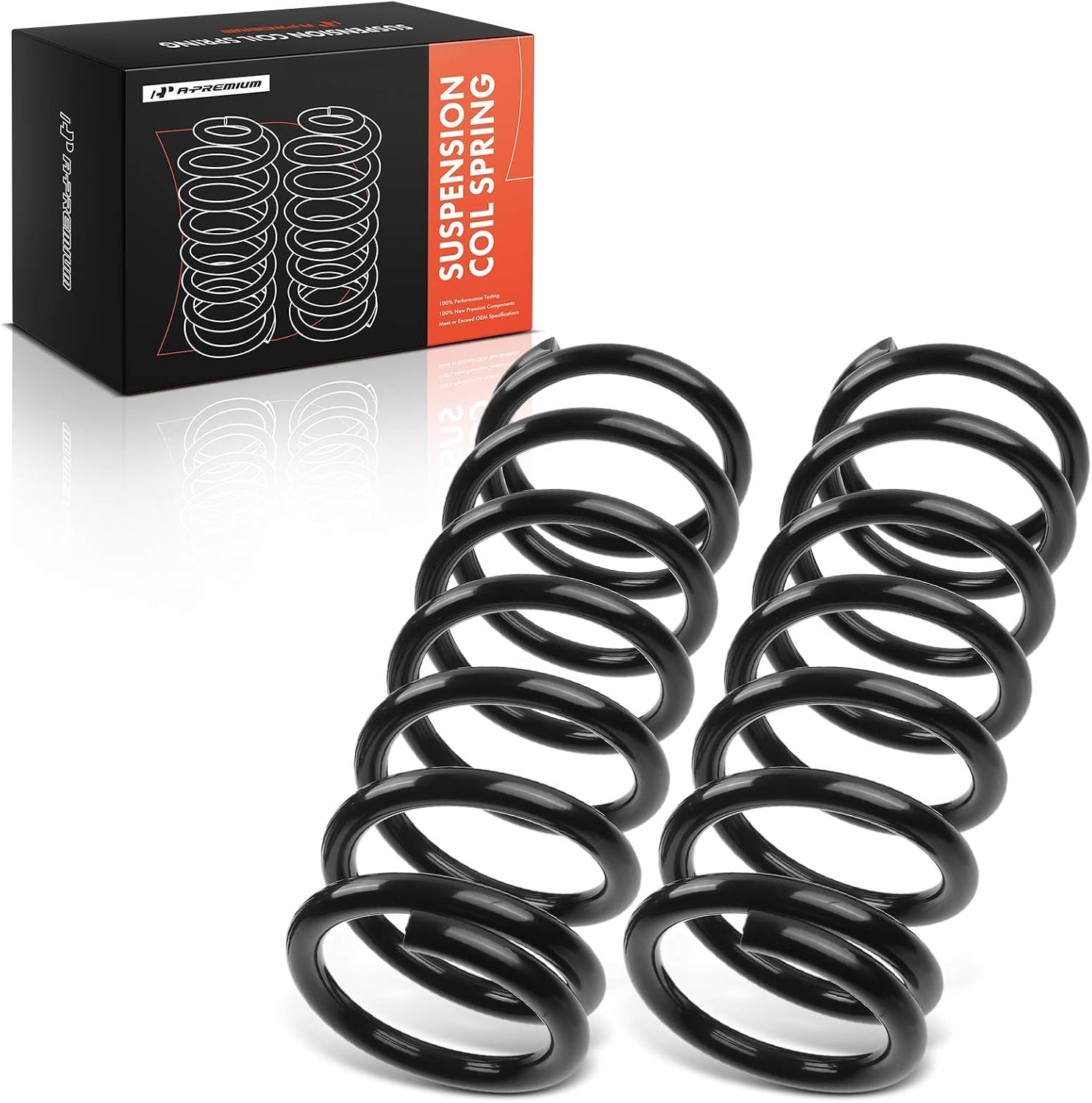 A-Premium Front Suspension Coil Spring Set Compatible with Dodge | for Ram 3500 2004 2005 2006 2007 5.9L, Crew Cab Pickup 4WD Only, Driver and Passenger Side, 2-Pack, Replace# 52113985AAP