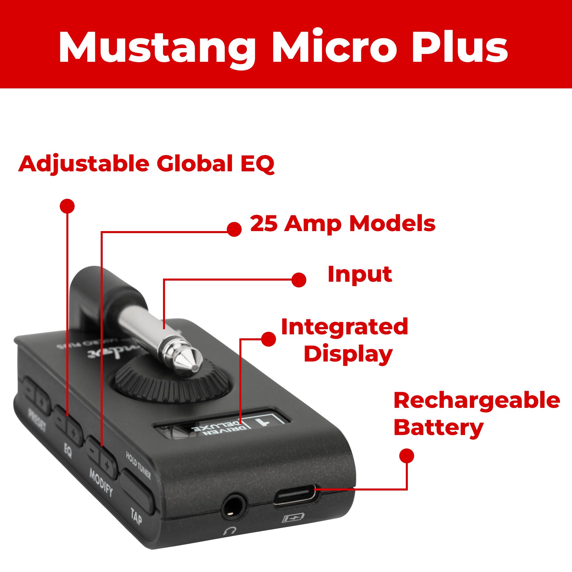 ギター Fender MUSTANG MICRO PLUS Amazon.com: Fender Mustang Micro Plus Headphone Amplifier Bundle