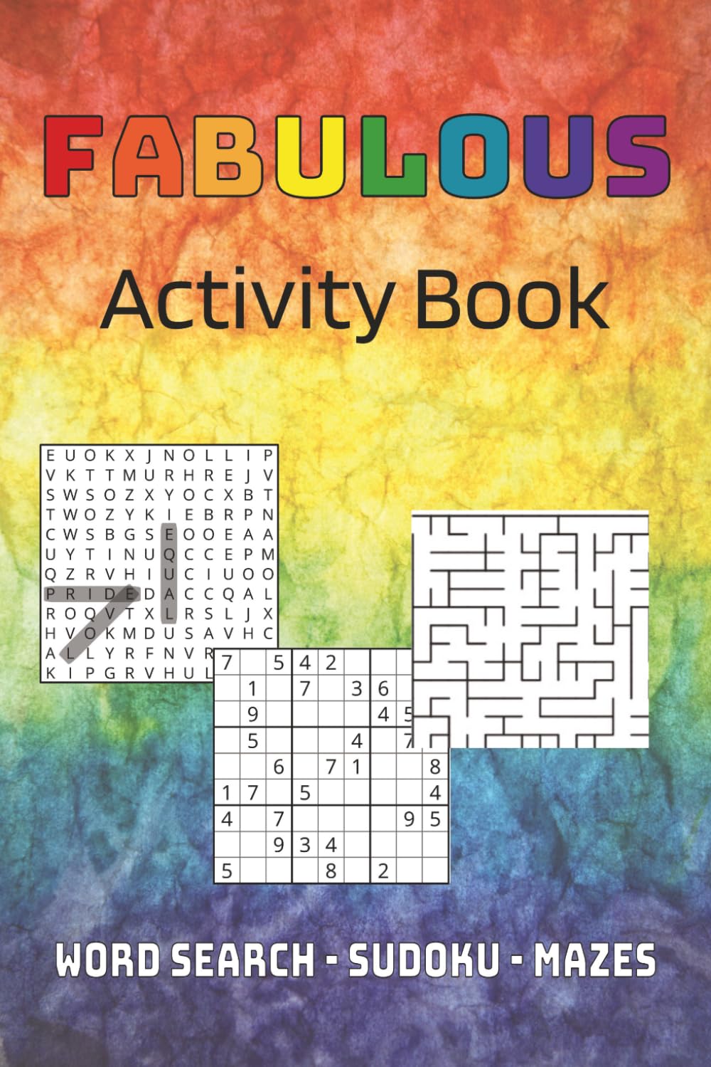 Fabulous Activity Book Fun Puzzles: Queer Brain Games Including Word Search, Sudoku, Mazes | LGBTQ themed