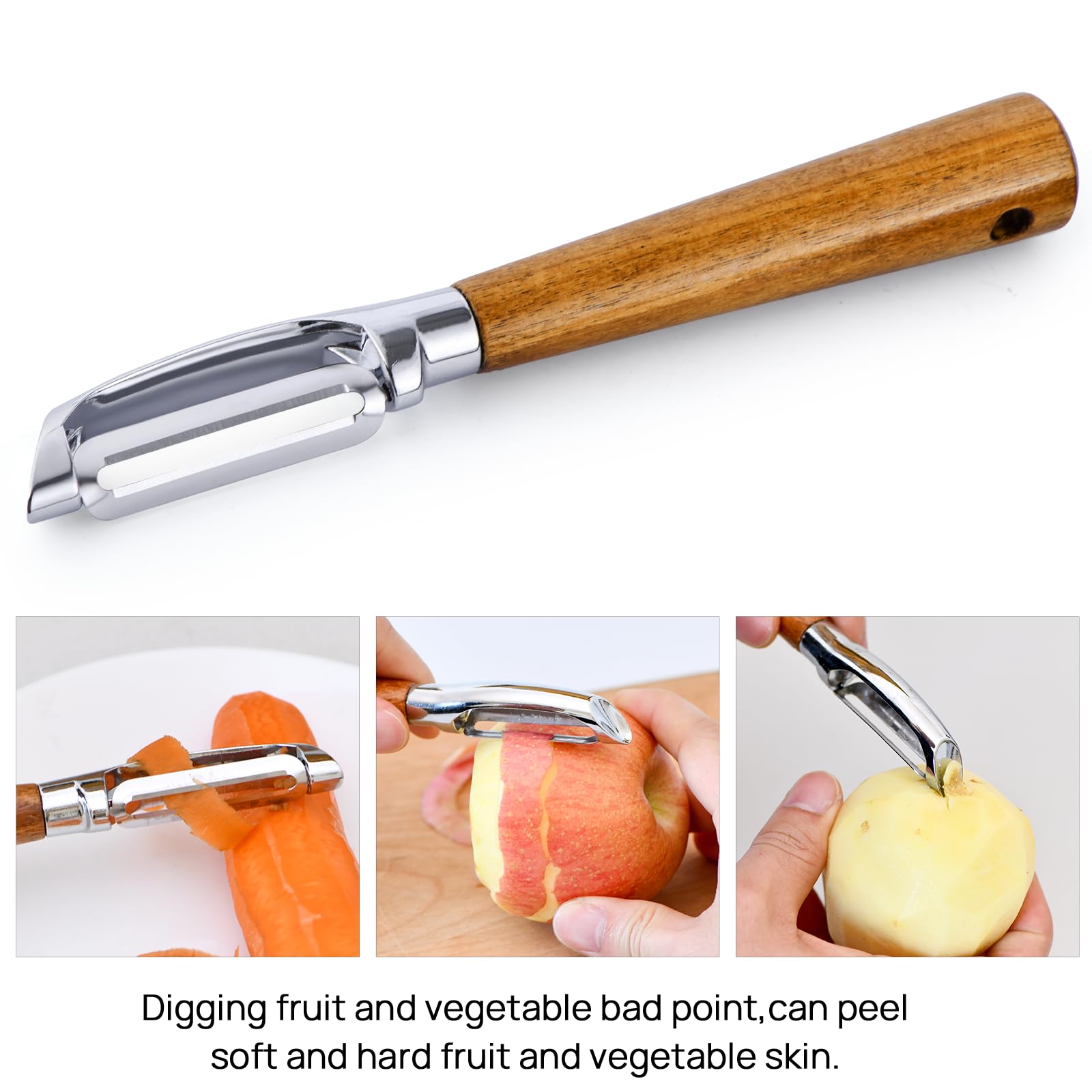 Paquete de 2 peladores para zurdos, herramientas de cocina zurdas para verduras, frutas, papas, zanahorias, manzanas, peladores de mano izquierda y derecha 2