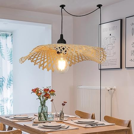 Hand Woven Bamboo Pendant Lighting for 