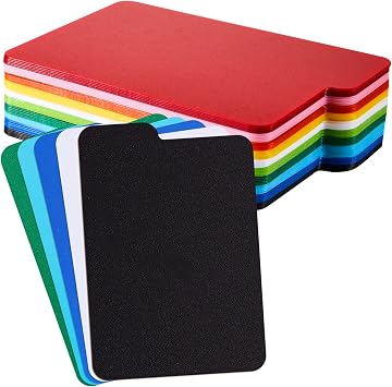 Lewtemi 50 Pcs Card Dividers PP Trading Card Page Dividers Playing Separator for Office and Sports Gathering Storage Supplies, 2.6 x 3.8 Inch, 10 Colors Multicolor