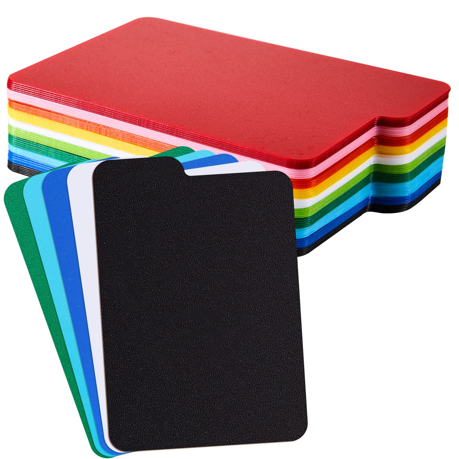 Lewtemi Multicolor Trading Card Dividers PP Trading Card Page Dividers Playing Card Separator for Office Games Card and Sports Cards Gathering Storage Supplies, 2.6 x 3.8 Inch, 10 Colors (50)