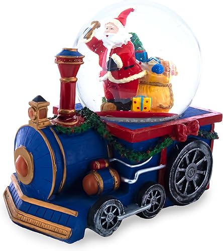 Tren de regalos de Santa globo musical de nieve de agua con entrega