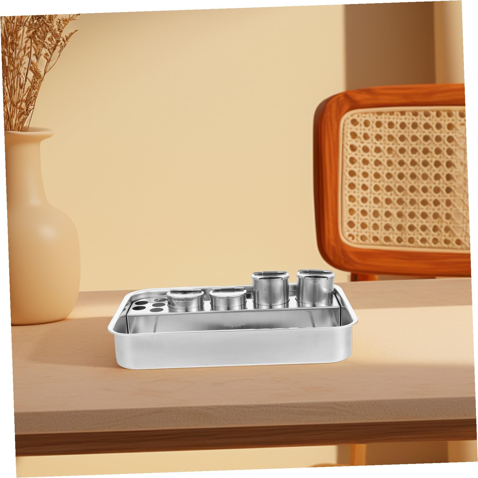Cabilock Plateau Rectangulaire En Acier Inoxydable Pour Matériel Médical Assiette Pour Instruments Chirurgicaux Et Rangement
