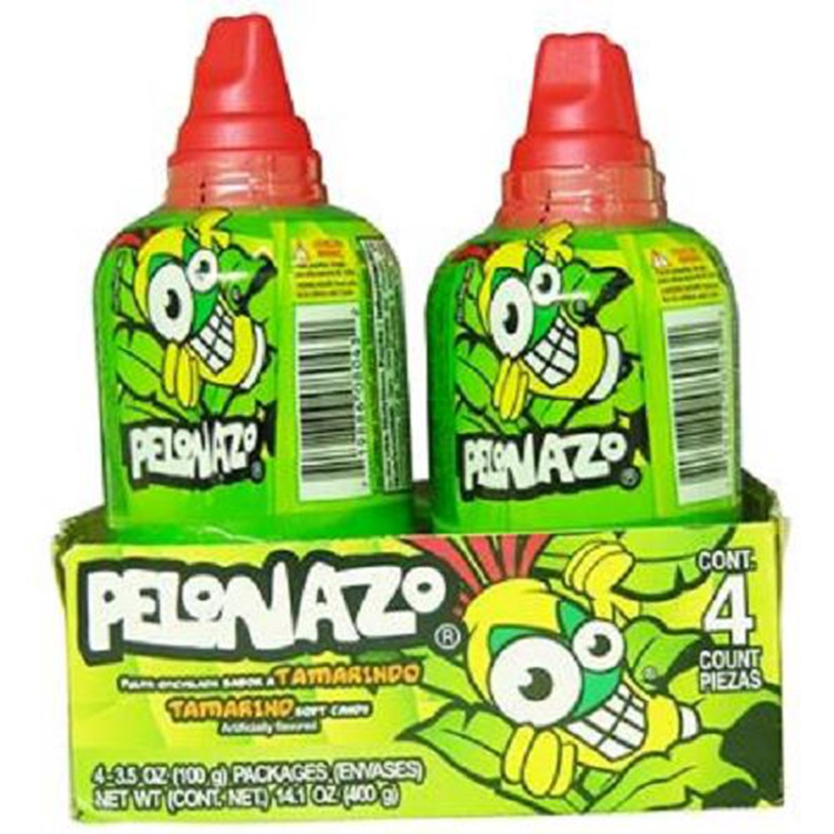 Pelon PelonazoTamarind Soft Candy - Bottle, Count 4 (3.5-oz) - Sugar Candy/Grab Varieties & Flavors