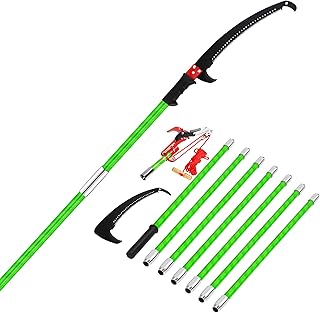26 Feet Tree Pole Saws ＆ Pruner, Adjustable Tree Branches trimming With Attachment Saw BladeManual Shear Garden Tools Hand Tools Extendable Height