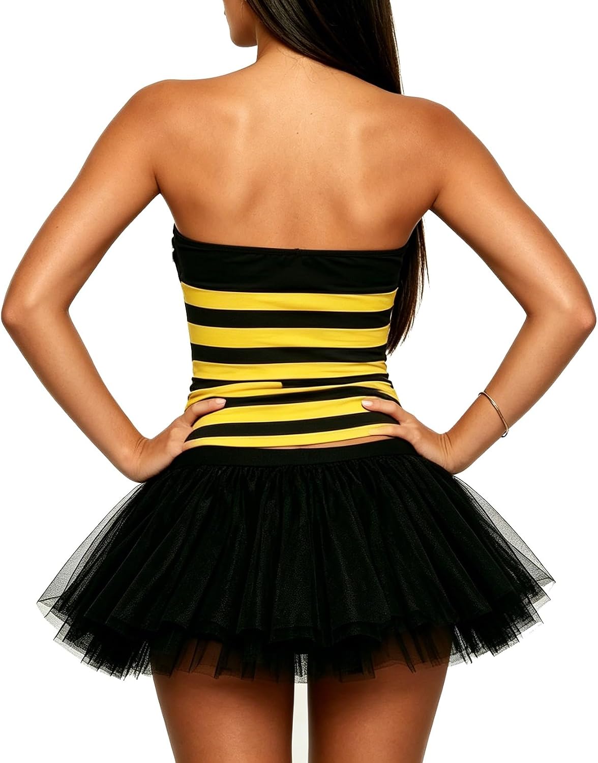 Aonoapll Women Y2k Strapless Tube Top Ladybug Bee Halloween Costume