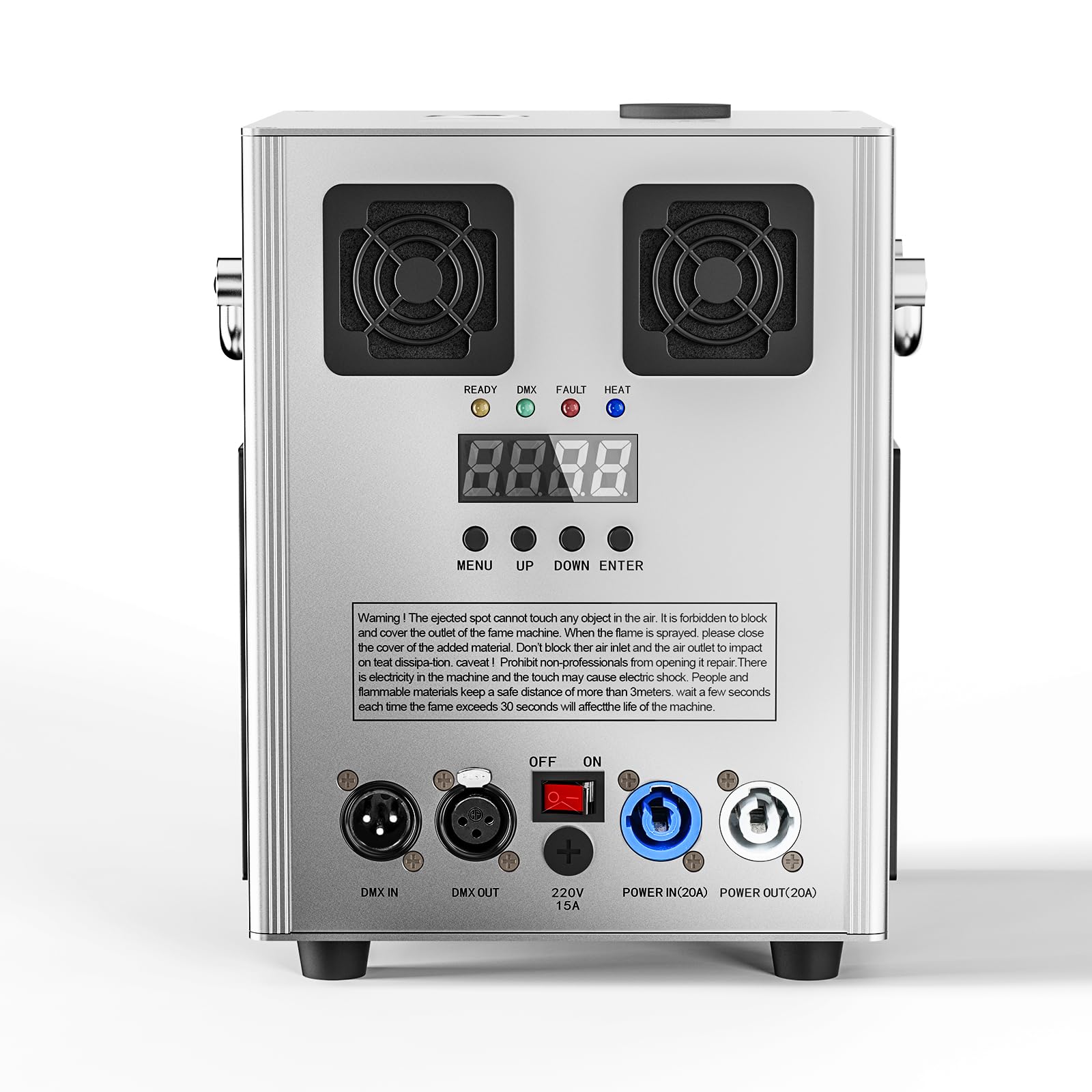 600 W DMX - Máquina pirotécnica de efectos especiales, efecto máquina de escenario con mando a distancia, para bares, fiestas, Halloween, Navidad, bodas, conciertos, XX-ZQ16011EUX2