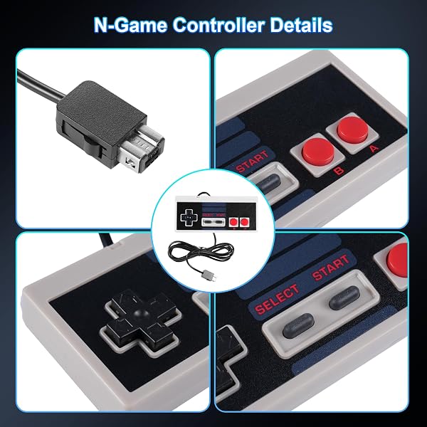 Binghe NES Controller Classico, NES Game Controller Classic Mini Edition con NES Interfaccia Compatibile con PC/M-A-C/Raspberry Pi 3(2 pezzi) - 3