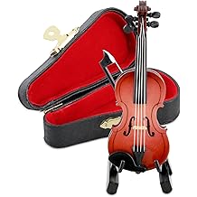 EASTROCK Mini Violin Model 3.15inches, Mini Musical Instrument Model Music Lover Gift