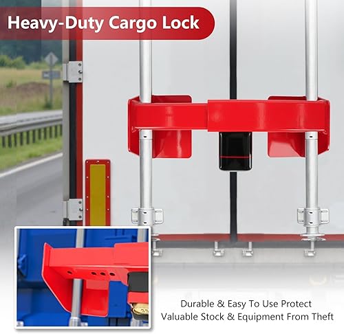 Miniatura 2 de Cerradura de carga resistente, cerraduras de contenedores con código de 4 dígitos, cerradura de contenedor de envío combinada para puerta de