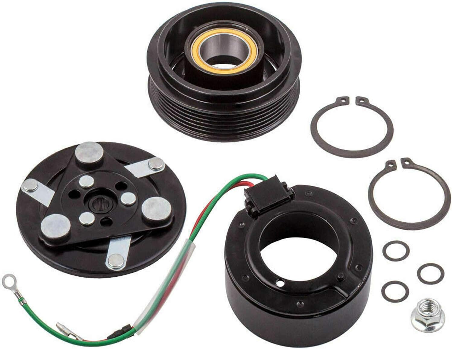 1.8L A/C Compressor Clutch Assembly Kit Pulley Coil Fit
