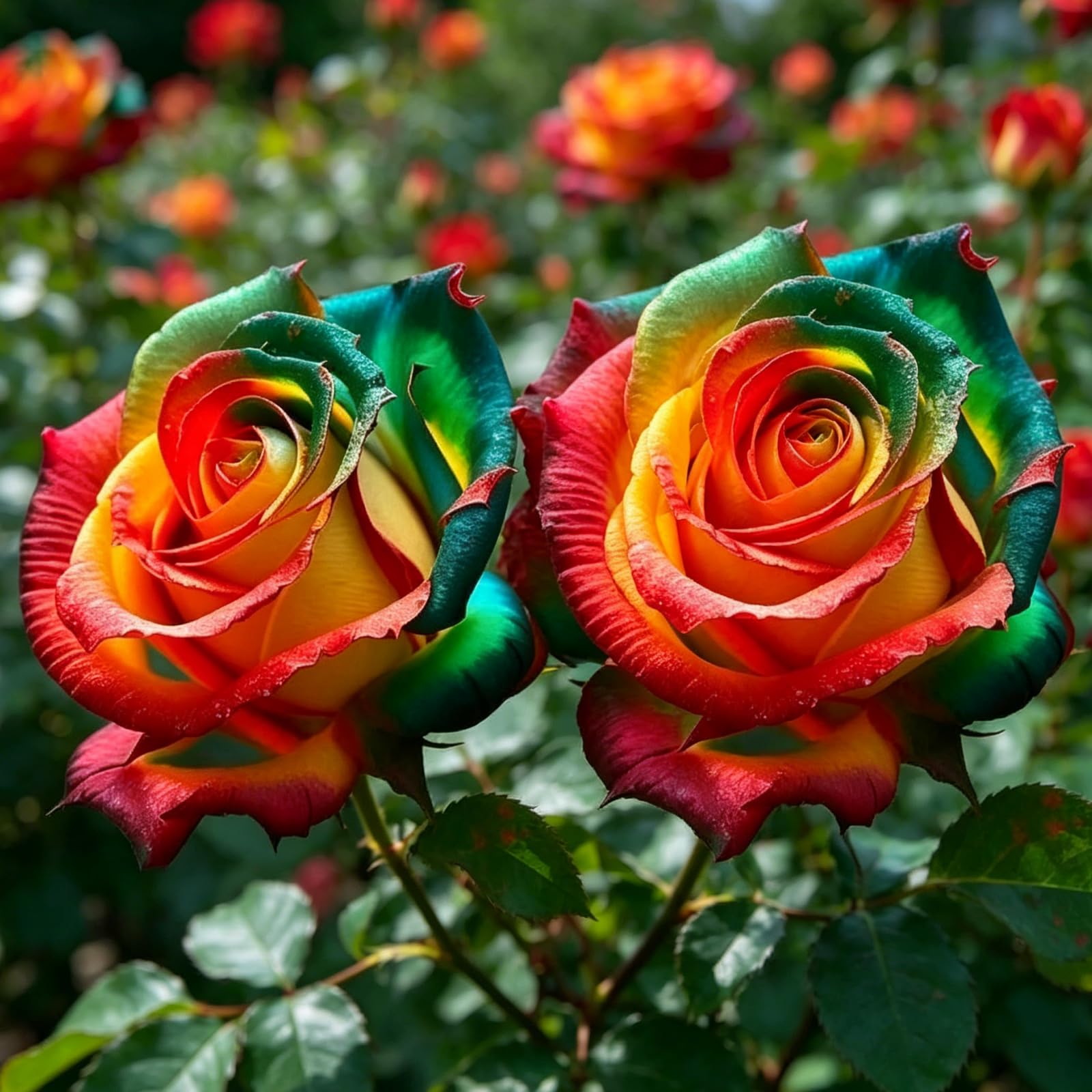 Rizoma de rosa de crecimiento vigoroso, cultivo fácil en suelo exterior o recipientes, planta perenne aromática-5 Rizomas-c