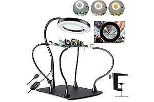 Magnifying Glass with Light and Flexible Stand