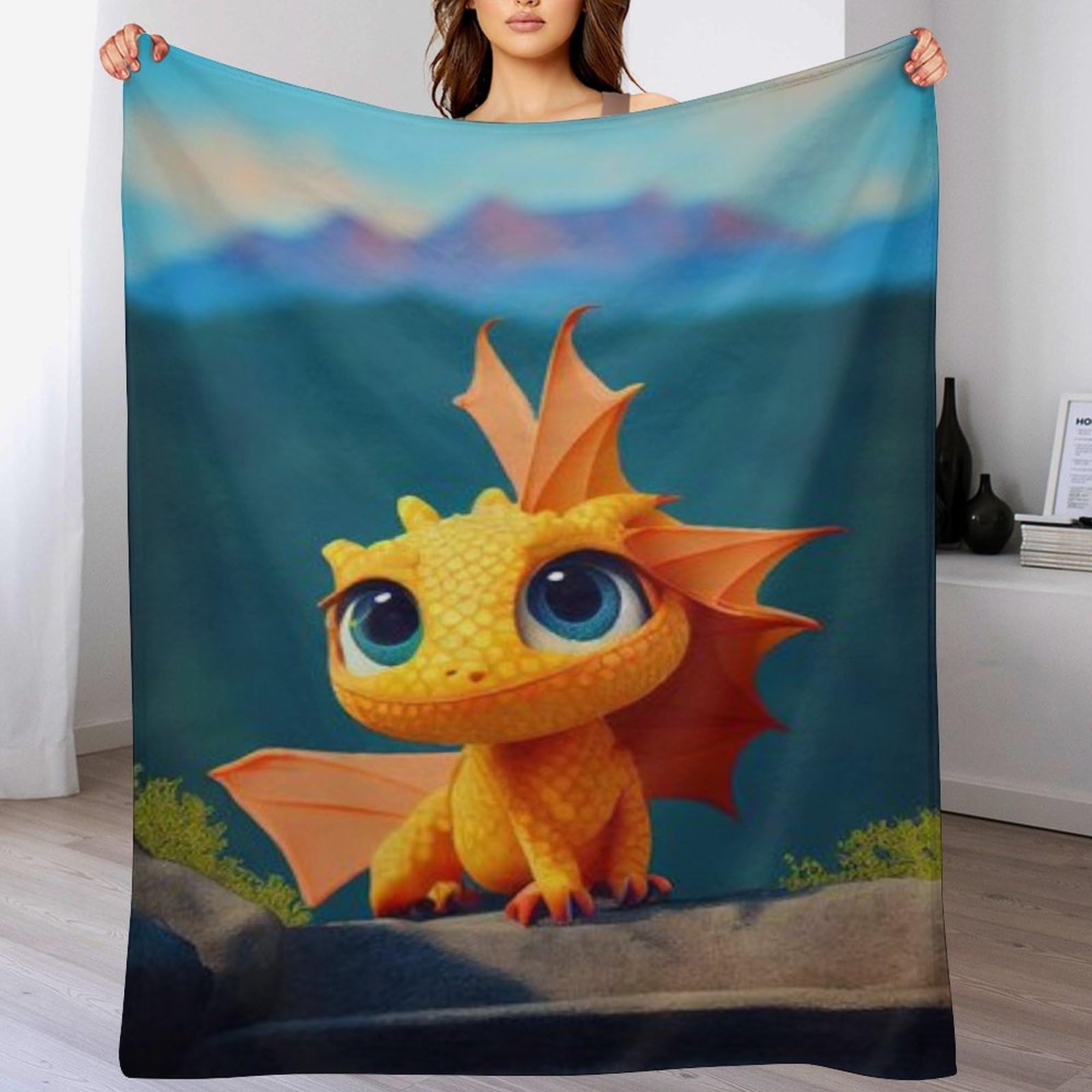 Couverture ptérosaure pour lit et canapé, plaid flannel doux pour enfants et adultes 180x200cm