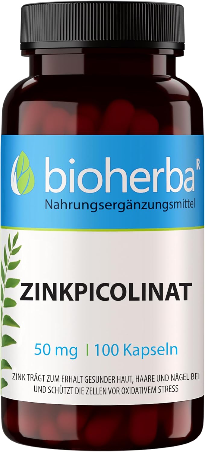 BIOHERBA Zinc Picolinate Capsules Pack of 100 10 mg High dose PZN 19642764