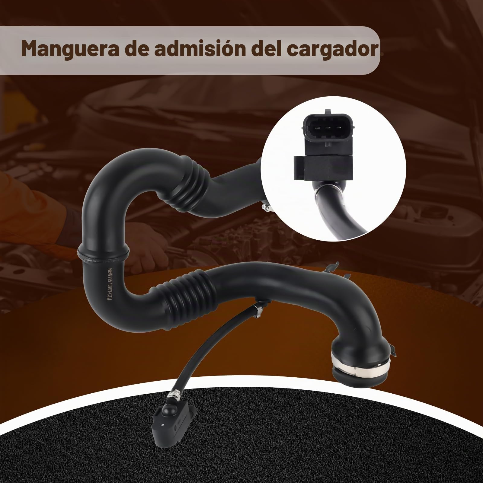 Manguera para intercooler con sensor, compatible con Primastar X83 Vivaro Trafic II 2.0 dCi 2006-2025 Manguera de aire de sobrealimentación, manguera turbo 8201068612 8200470985 93856622 1626900Q0A