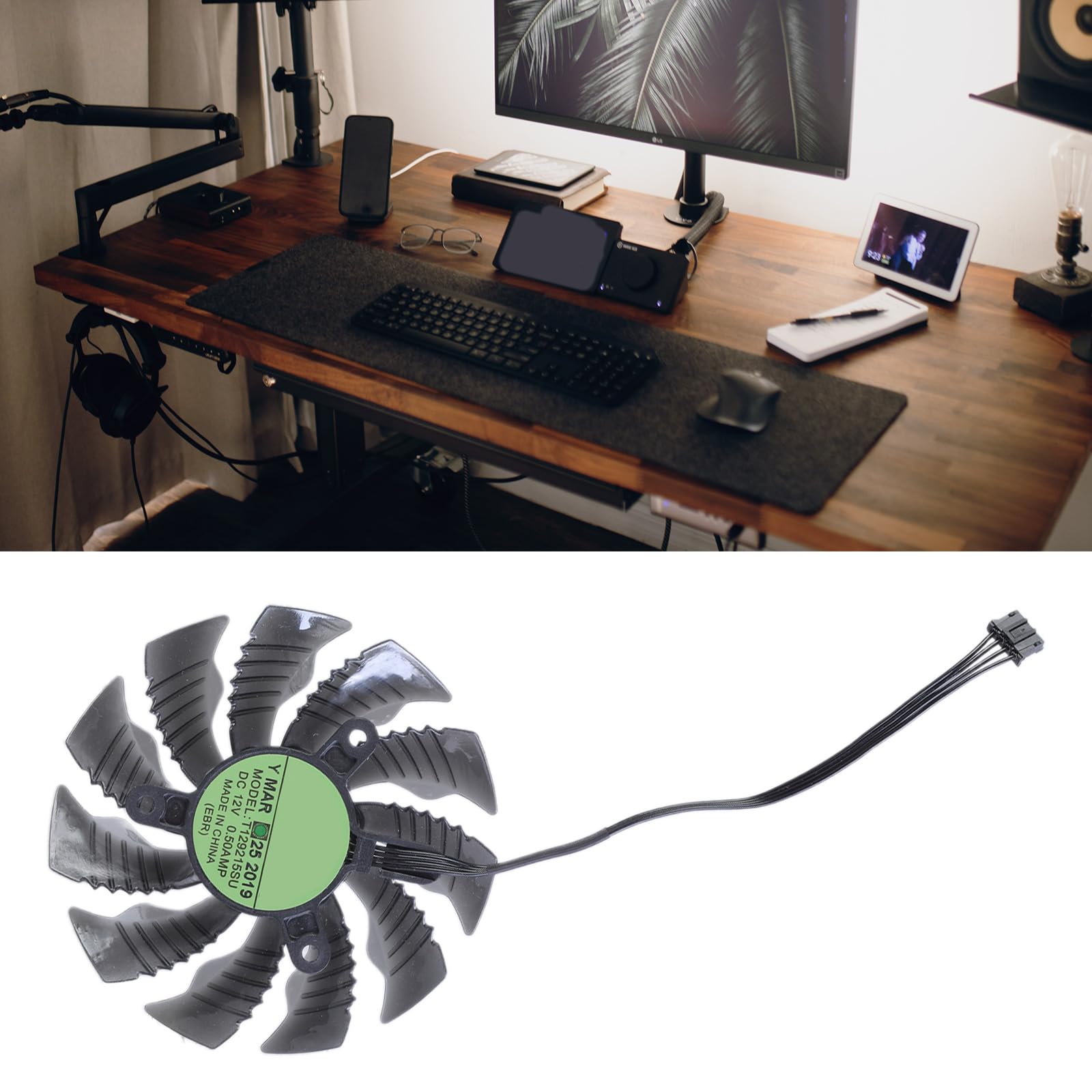 QIEIEI 4Pin Cooling Fan 87MM T129215SU for 980Ti 390X 390 1060 1080 1070 1070Ti 480 580 Graphics Card Coolers Fan