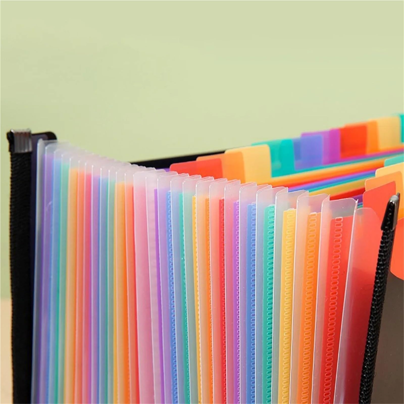 Organisateur de fichiers en accordéon extensible A4, 2 pcs, 12 pochettes(Pink)