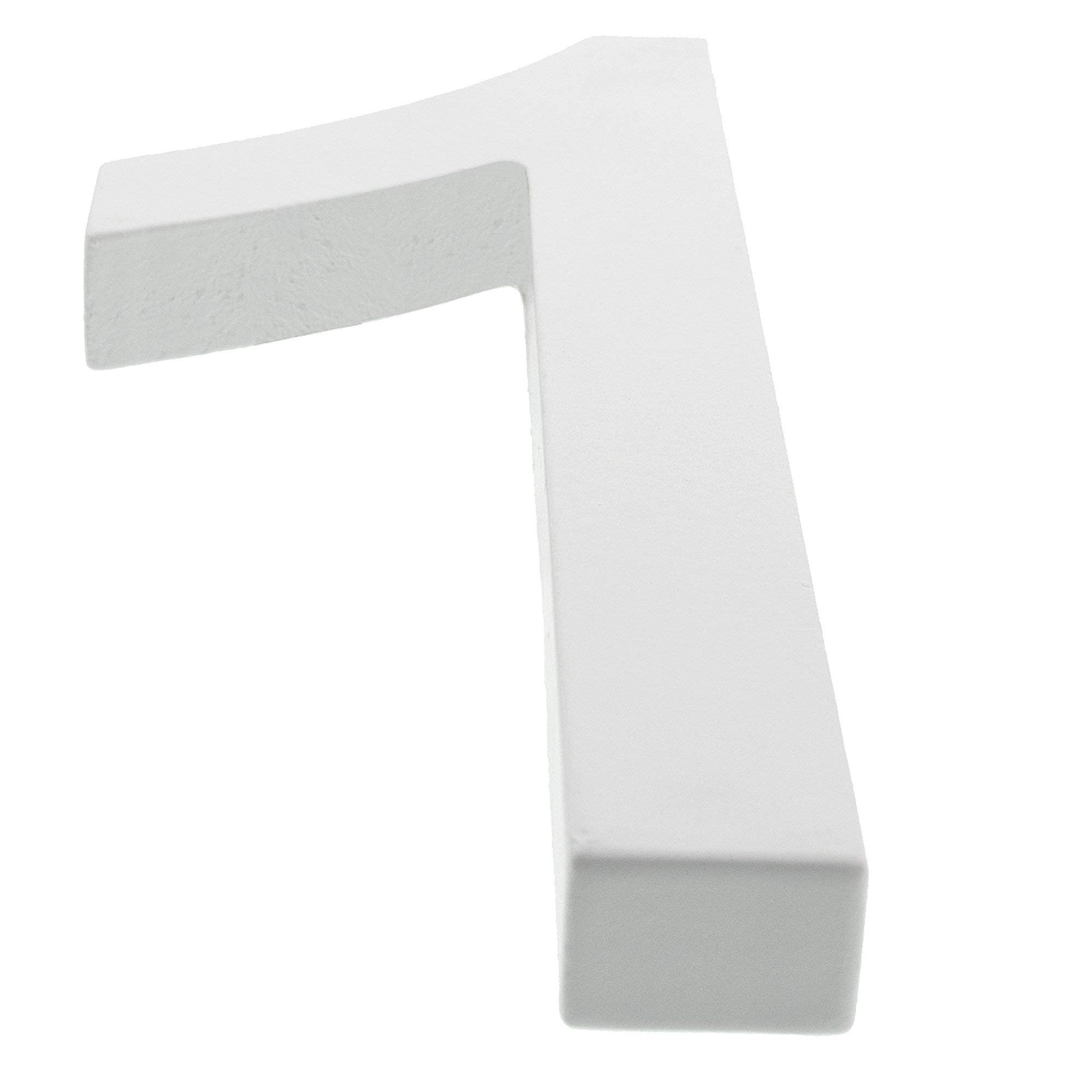 BestPysankyArial Font White Painted MDF Wood Number 1 (One) 6 Inches
