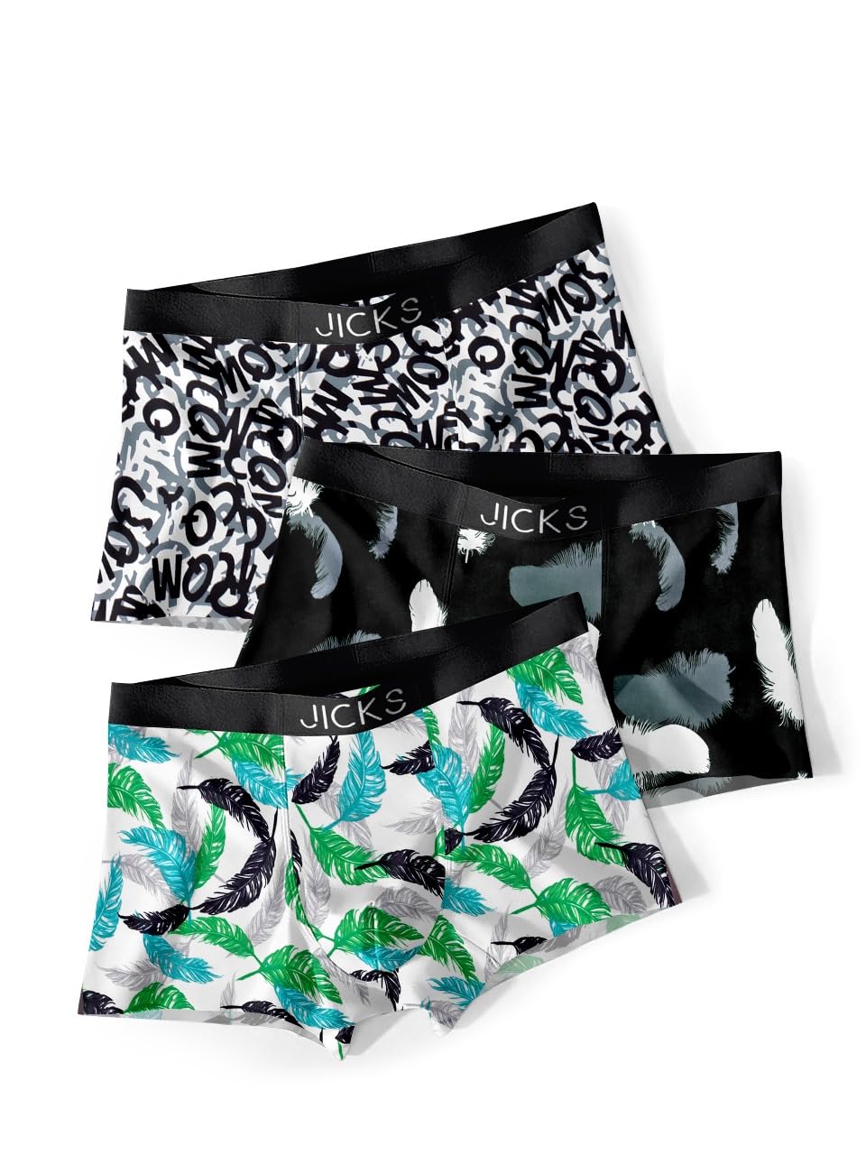 JICKS Men's Underwear Anti Bacterial Airsoft Trunk | Men's Regular Fit Underwear |Imported Nylon Fabric | Ultra-Comfortable for Everyday Wear | Multicolor Pack of 3