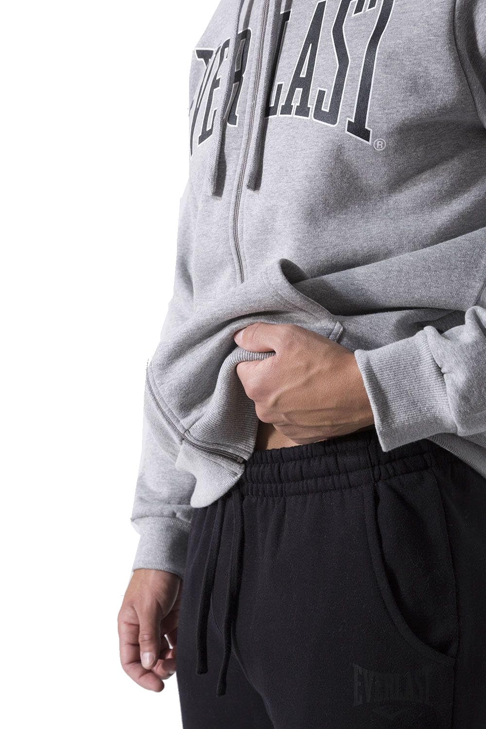 Everlast Tuta da Ginnastica Uomo Completo Sportivo, Grigio/Nero, XXL | Cotone Felpato, Set per Sport e Tempo Libero, Per Palestra