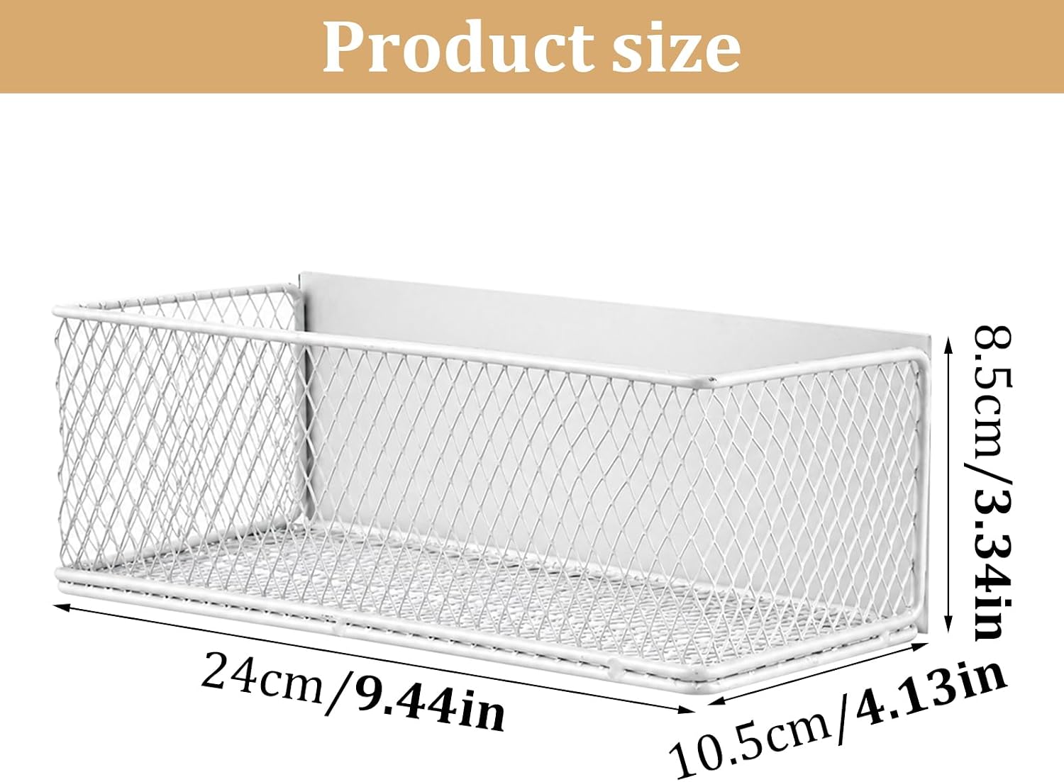 Magnetic Basket Organizer Holder, Laundry & Fridge Organizers, Anti-Slip Magnetic Washer Shelf for Refrigerator Washing Machine Dryer Kitchen Whiteboard Classroom (White)