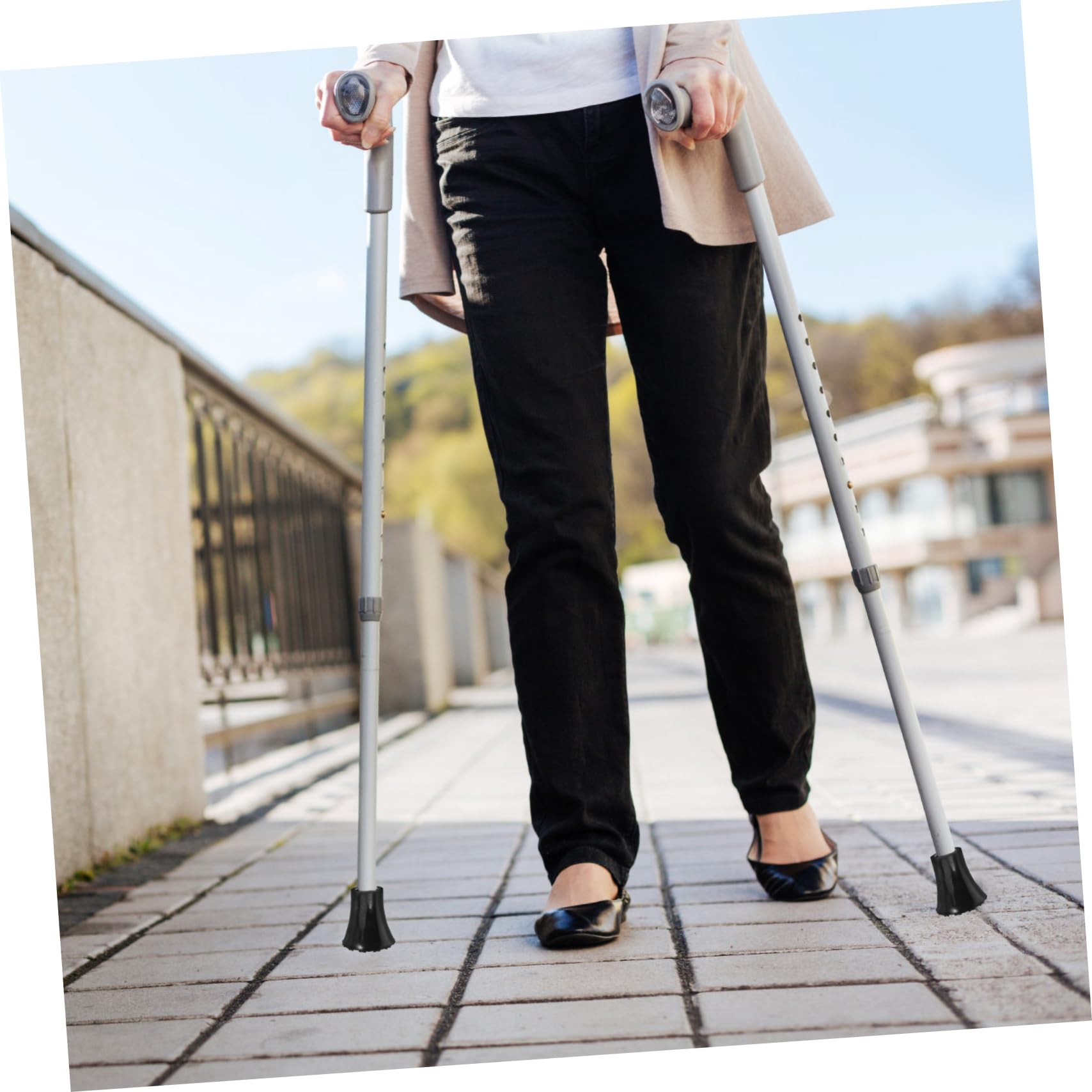 minkissy 20 Stk Krückenpolster Krücken Ersatzteile Krücken Tipps Gehstockfußpolster Sicheres Gehen mit Gehstock Trekking Zubehör Kunststoffspitzen für Krücken rutschfeste Stockspitzen PVC