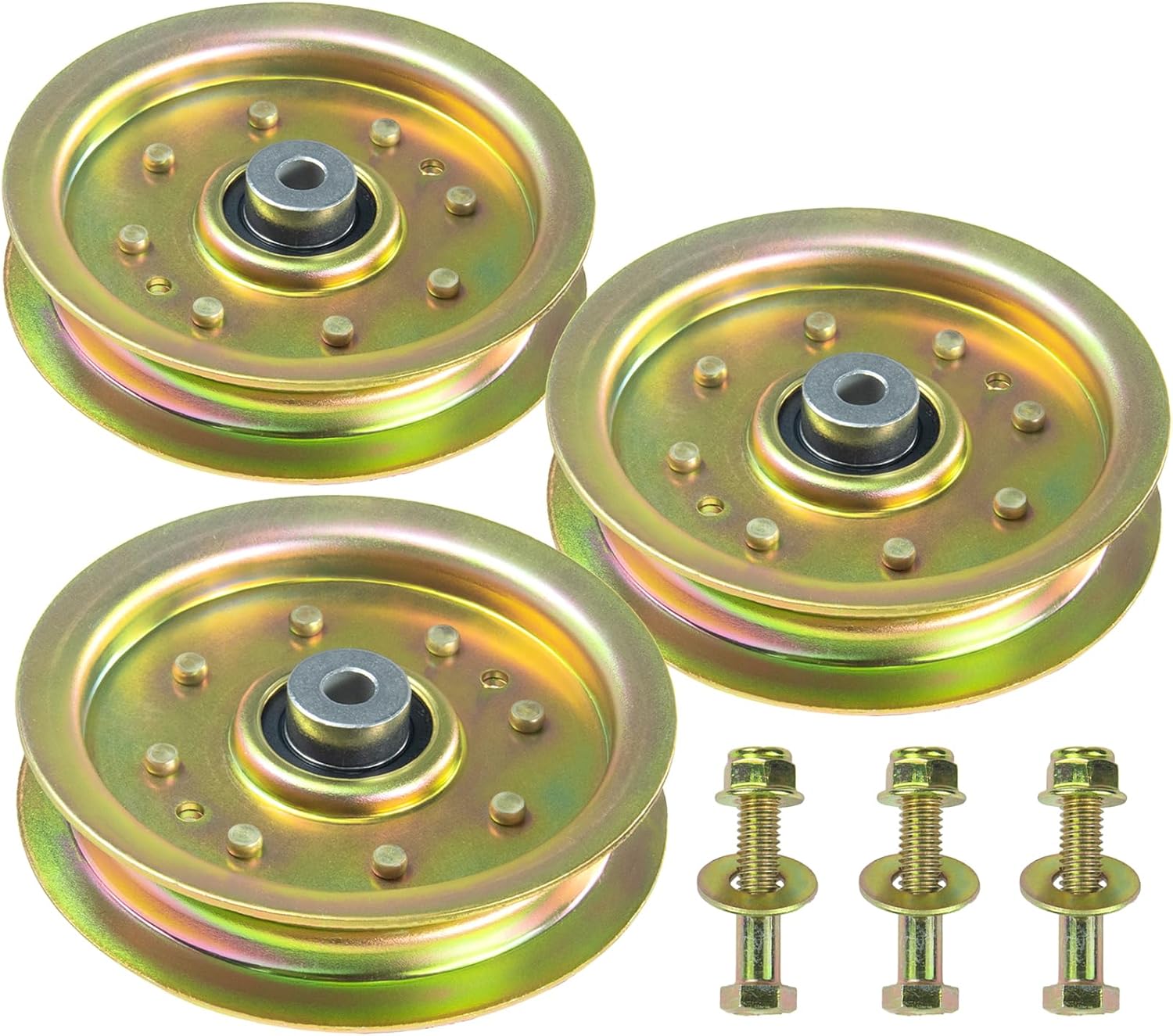 3 Pack 756-04129B Idler Pulley Replace 753-08171, 756 04129B, 956-04129, 753-08068A, 12675 for Troy Bilt 42" Cub Cadet 42" RZT50 RZT54 LTX1040 LT1045 LTX1045 LTX1050, Craftsman LT2000 Tractor