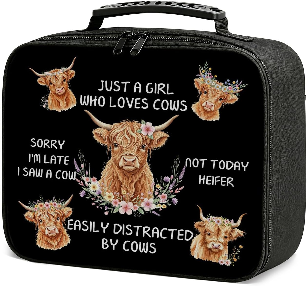 Rustic Highland Cow Insulated Lunchbox Bag