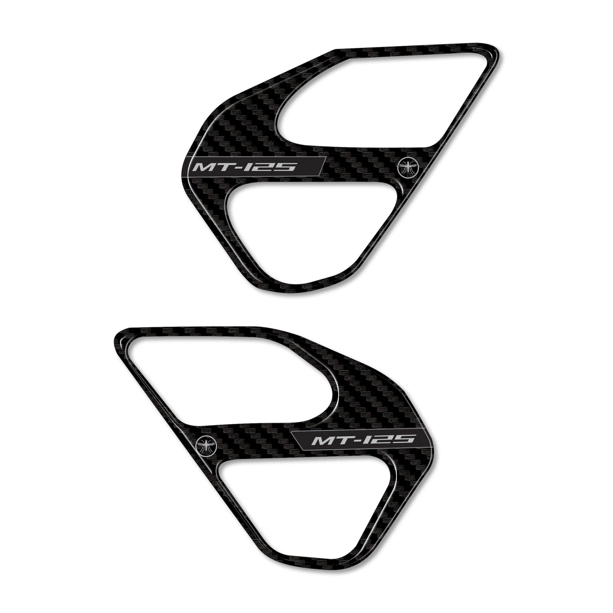 labelbike - 3D Resin Stickers Decorations and Protections Kick Plate and Footrest Motorcycle Compatible with Yamaha Mt-125 2020-2025