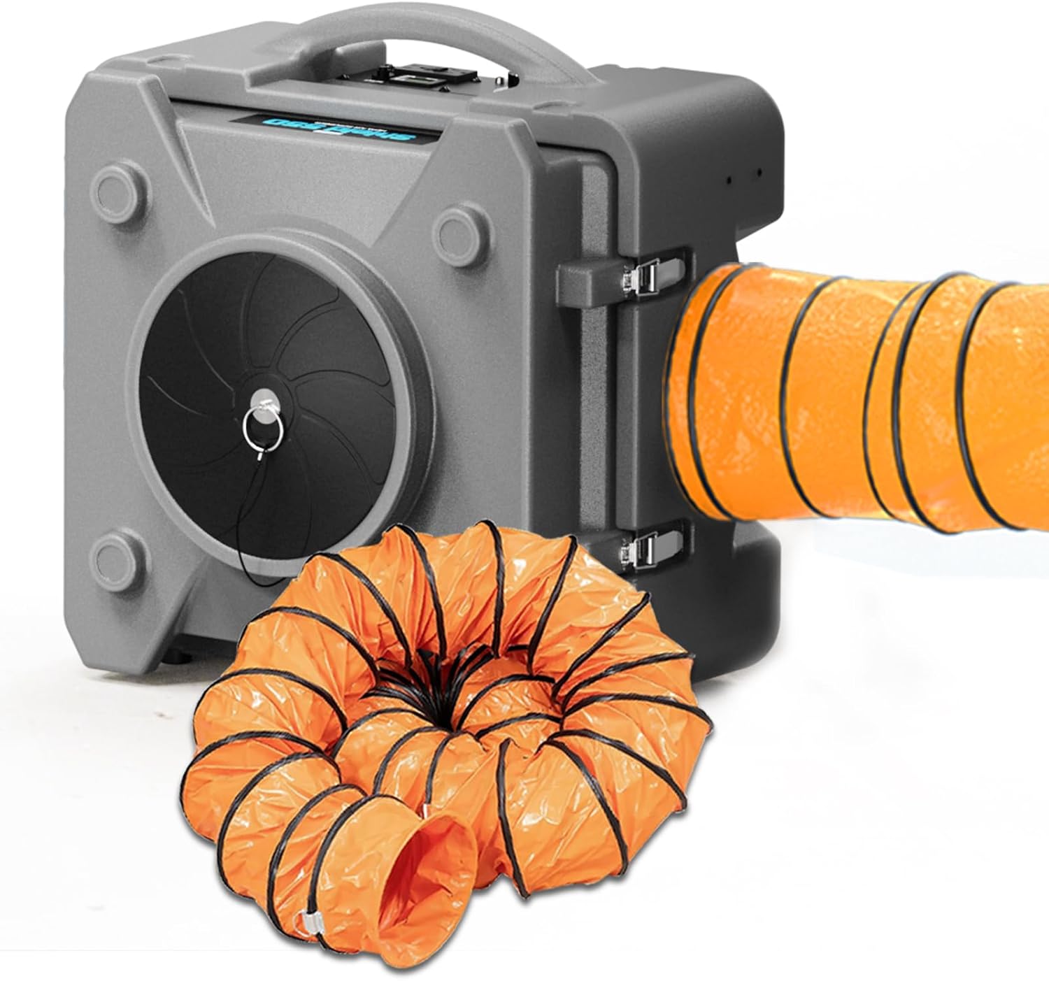 CADPXS Shield-550 Negative Machine Airbourne Cleaner HEPA Scrubber Water Damage Restoration Equipment Air Purifier, Air Scrubbers Add 8" PVC Flexible Duct Hose