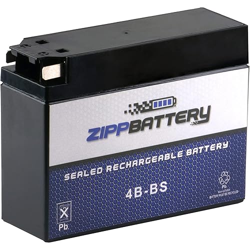 Zipp Battery 4B-BS Maintenance Free Replacement Battery for Suzuki and Yamaha Motorcycle: 12 Volts, 3 Amps, 2.3 Ah, Tab Terminal
