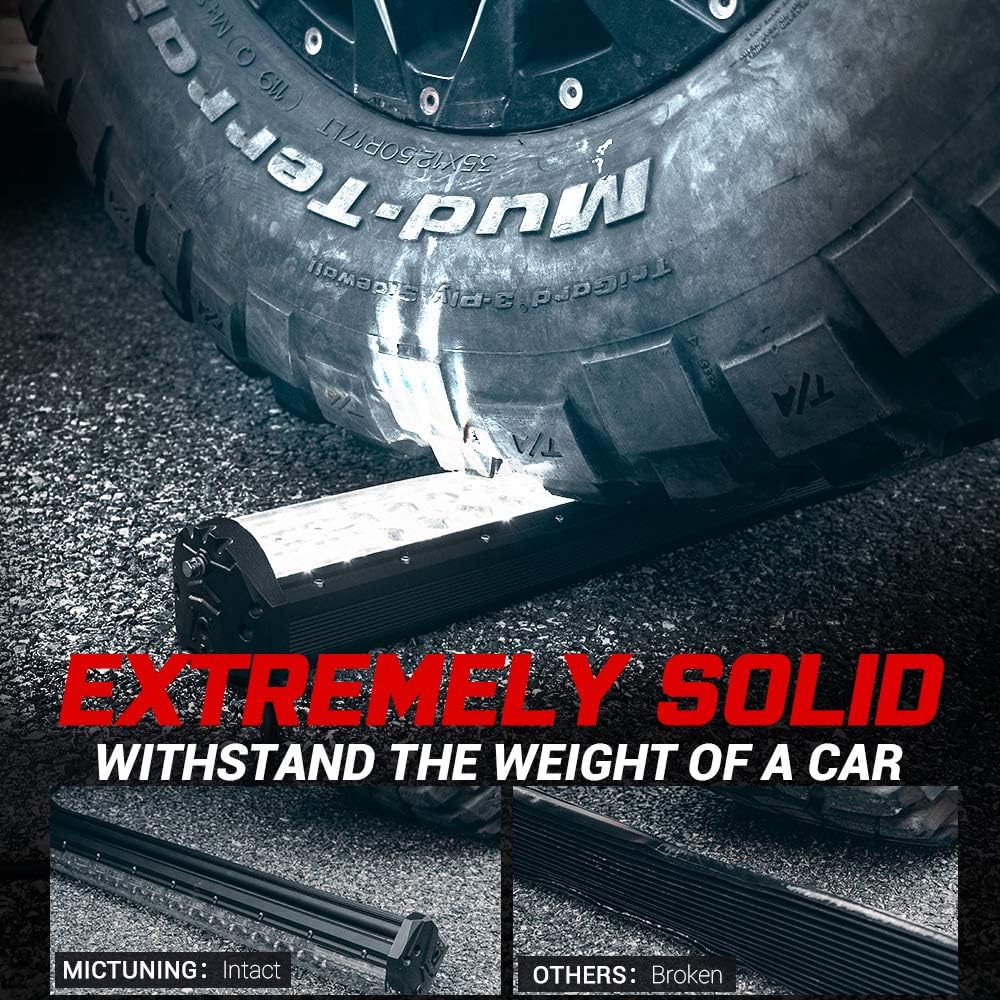 Hоttеѕt Sаlе MICTUNING Magical M2 Aerodynamic 19 Inch 108W LED Light Bar with Iceblue Marker Light - Dual Row Off Road Driving Light Combo Work Light with Wiring Harness and Side Bottom Brackets, Patent Pending