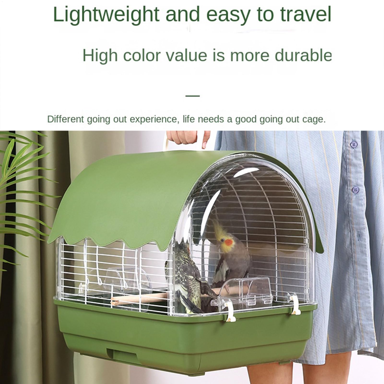 Jaula De Aves Para Viaje Transportín Portátil A Prueba De Sol Para Aves | Jaula Transparente Para Periquitos Para Periquito Conure Cacatúa Ninfa Canario Agapornis Pinzón Salón Balcón
